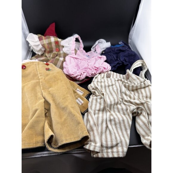 Vtg 1980s Doll Clothes TLC Overalls Dress Some Need Repair Unbranded 5 Pieces - Picture 2 of 16